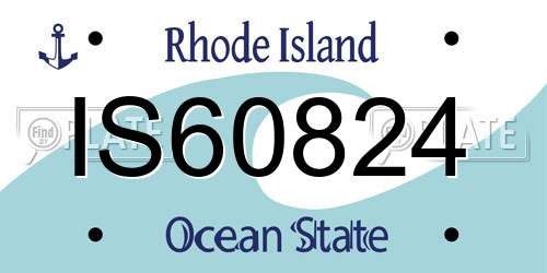 IS60824 Rhode Island License Plate