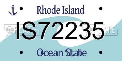 IS72235 Rhode Island License Plate