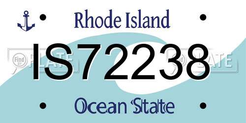 IS72238 Rhode Island License Plate