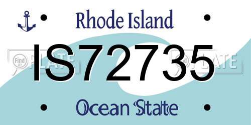 IS72735 Rhode Island License Plate