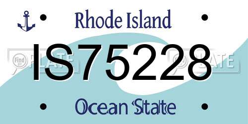 IS75228 Rhode Island License Plate