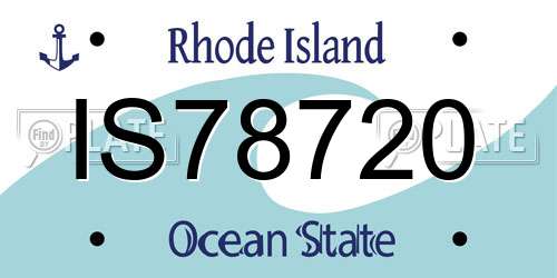IS78720 Rhode Island License Plate