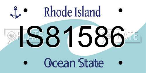 IS81586 Rhode Island License Plate