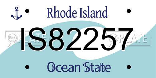 IS82257 Rhode Island License Plate
