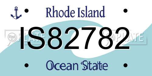 IS82782 Rhode Island License Plate