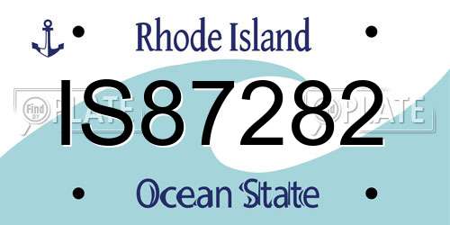 IS87282 Rhode Island License Plate