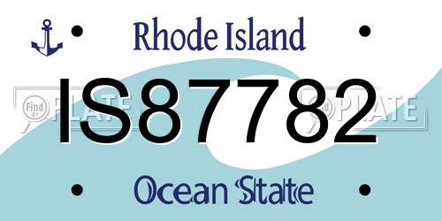IS87782 Rhode Island License Plate