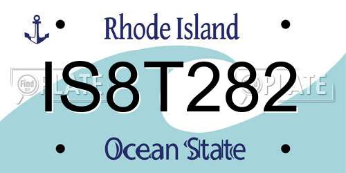 IS8T282 Rhode Island License Plate