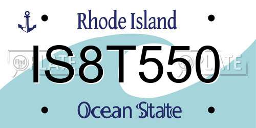 IS8T550 Rhode Island License Plate