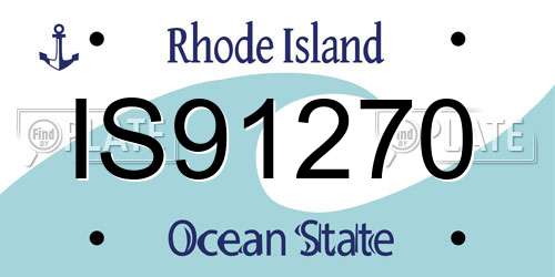 IS91270 Rhode Island License Plate