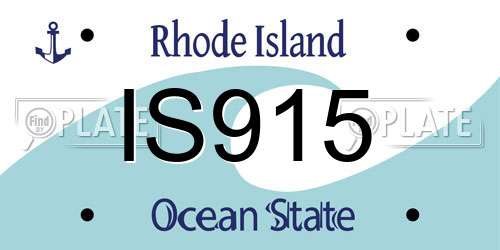 IS915 Rhode Island License Plate