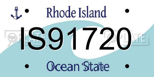 IS91720 Rhode Island License Plate