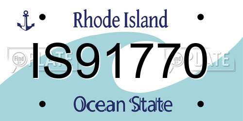 IS91770 Rhode Island License Plate