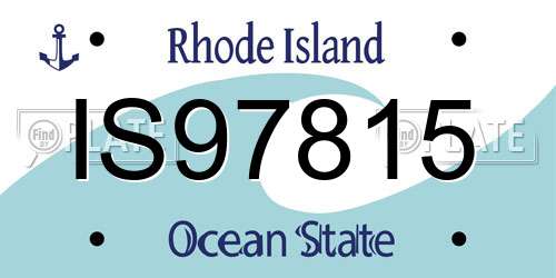 IS97815 Rhode Island License Plate