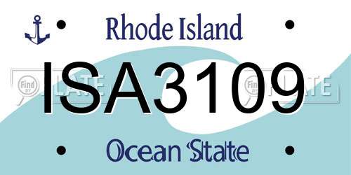 ISA3109 Rhode Island License Plate