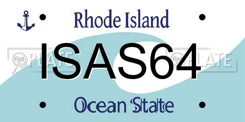 ISAS64 Rhode Island License Plate