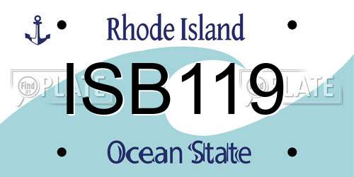 ISB119 Rhode Island License Plate