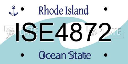 ISE4872 Rhode Island License Plate