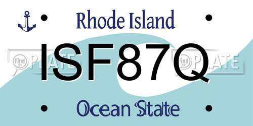 ISF87Q Rhode Island License Plate