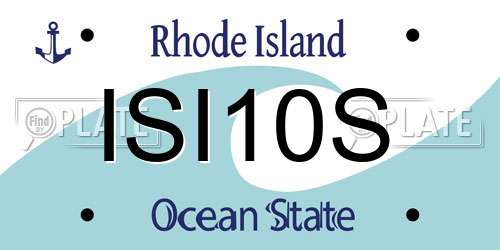 ISI10S Rhode Island License Plate