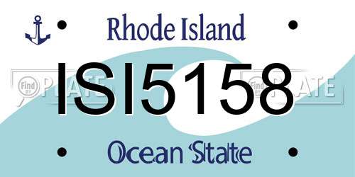 ISI5158 Rhode Island License Plate