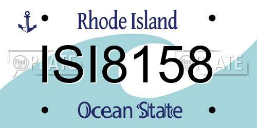ISI8158 Rhode Island License Plate