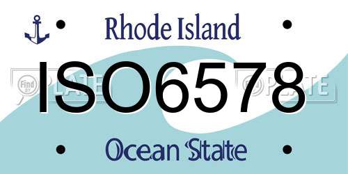 ISO6578 Rhode Island License Plate