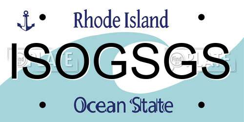 ISOGSGS Rhode Island License Plate