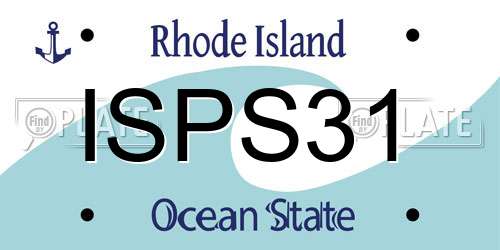 ISPS31 Rhode Island License Plate