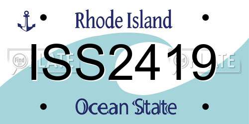 ISS2419 Rhode Island License Plate