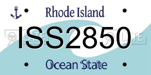 ISS2850 Rhode Island License Plate