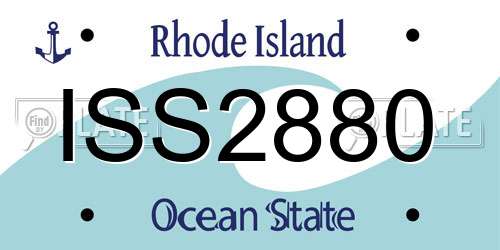 ISS2880 Rhode Island License Plate