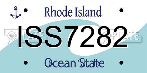 ISS7282 Rhode Island License Plate