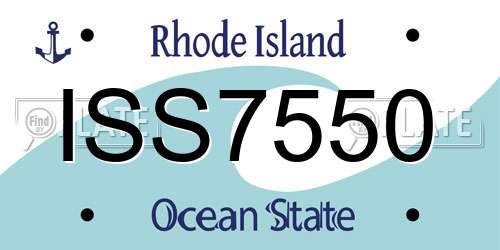 ISS7550 Rhode Island License Plate