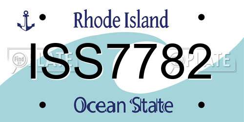 ISS7782 Rhode Island License Plate