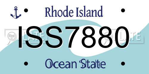 ISS7880 Rhode Island License Plate