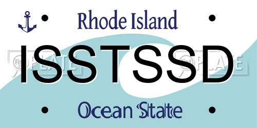 ISSTSSD Rhode Island License Plate