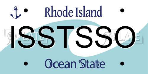 ISSTSSO Rhode Island License Plate