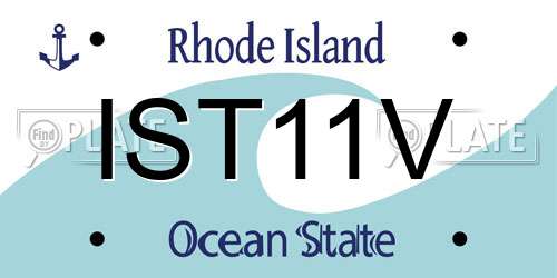 IST11V Rhode Island License Plate