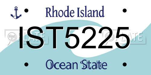 IST5225 Rhode Island License Plate