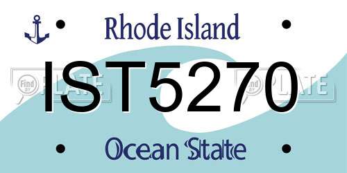IST5270 Rhode Island License Plate