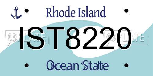 IST8220 Rhode Island License Plate