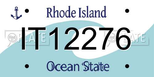 IT12276 Rhode Island License Plate