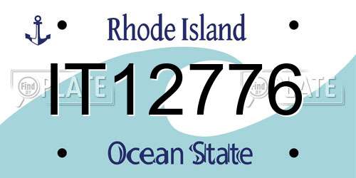 IT12776 Rhode Island License Plate