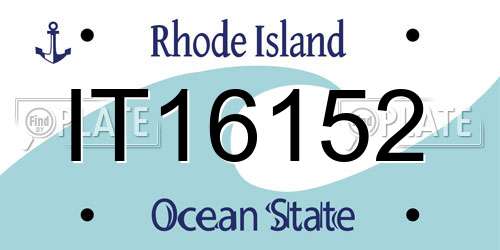 IT16152 Rhode Island License Plate