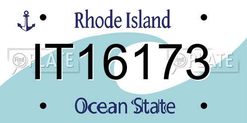 IT16173 Rhode Island License Plate