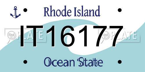 IT16177 Rhode Island License Plate