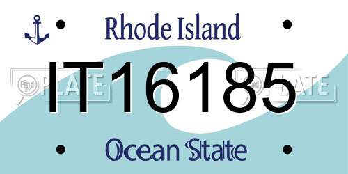 IT16185 Rhode Island License Plate