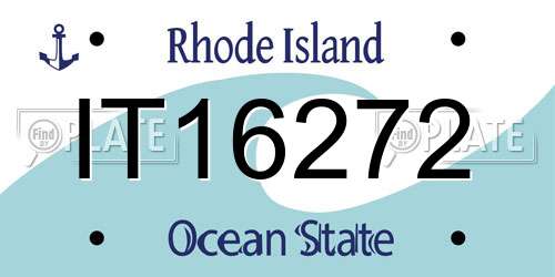 IT16272 Rhode Island License Plate