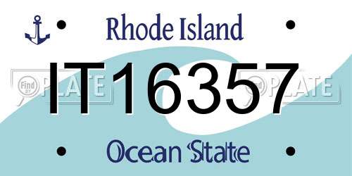 IT16357 Rhode Island License Plate